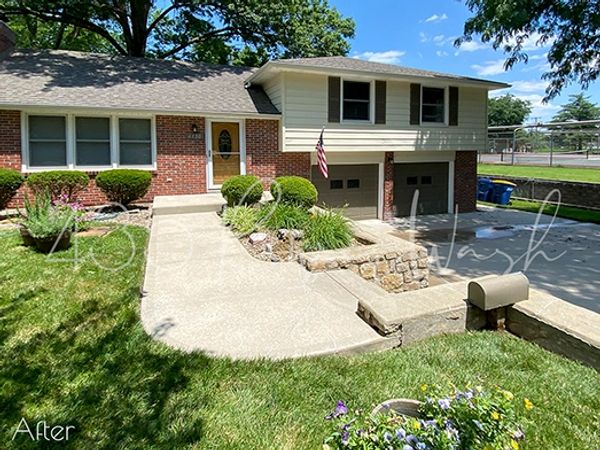 Power wash concrete surface. Family owned, KC company offering soft washing services. Locally owned.