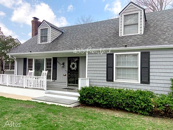 Soft powerwash house siding. Pressure wash dirt and stains on exterior siding and roof.